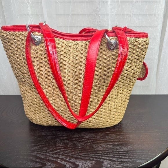 27- Brighton Woven Straw Handbag - Picture 3 of 8